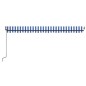 vidaXL Toldo automático LED sensor de viento azul y blanco 500x300 cm vidaXL Toldo automático LED sensor de viento azul y blanco 500x300 cm