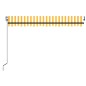 vidaXL Toldo automático LED sensor de viento amarillo blanco 400x350cm vidaXL Toldo automático LED sensor de viento amarillo blanco 400x350cm