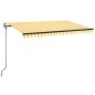 vidaXL Toldo retráctil automático amarillo y blanco 450x350 cm vidaXL Toldo retráctil automático amarillo y blanco 450x350 cm