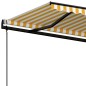 vidaXL Toldo retráctil automático amarillo y blanco 450x350 cm vidaXL Toldo retráctil automático amarillo y blanco 450x350 cm