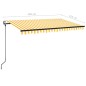vidaXL Toldo retráctil automático amarillo y blanco 450x350 cm vidaXL Toldo retráctil automático amarillo y blanco 450x350 cm