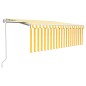 vidaXL Toldo automático persiana LED sensor de viento 4,5x3m vidaXL Toldo automático persiana LED sensor de viento 4,5x3m