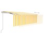 vidaXL Toldo automático persiana LED sensor de viento 4,5x3m vidaXL Toldo automático persiana LED sensor de viento 4,5x3m