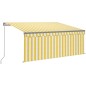 vidaXL Toldo retráctil manual con persiana amarillo y blanco 3x2,5 m vidaXL Toldo retráctil manual con persiana amarillo y blanco 3x2,5 m