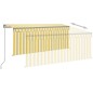 vidaXL Toldo retráctil manual con persiana amarillo y blanco 3x2,5 m vidaXL Toldo retráctil manual con persiana amarillo y blanco 3x2,5 m
