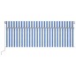 vidaXL Toldo retráctil manual con persiana azul y blanco 4x3 m vidaXL Toldo retráctil manual con persiana azul y blanco 4x3 m