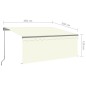 vidaXL Toldo manual retráctil persiana LED crema 3,5x2,5m vidaXL Toldo manual retráctil persiana LED crema 3,5x2,5m
