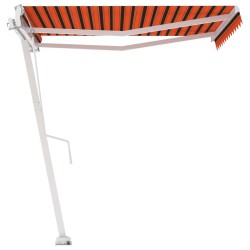 vidaXL Toldo de pie automático naranja y marrón 350x250 cm