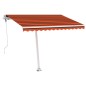 vidaXL Toldo de pie automático naranja y marrón 350x250 cm vidaXL Toldo de pie automático naranja y marrón 350x250 cm