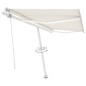 vidaXL Toldo automático con LED y sensor de viento crema 450x300 cm vidaXL Toldo automático con LED y sensor de viento crema 450x300 cm