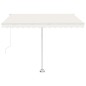 vidaXL Toldo automático con LED y sensor de viento crema 350x250 cm vidaXL Toldo automático con LED y sensor de viento crema 350x250 cm
