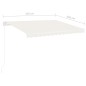 vidaXL Toldo automático con LED y sensor de viento crema 350x250 cm vidaXL Toldo automático con LED y sensor de viento crema 350x250 cm