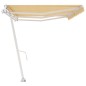 vidaXL Toldo de pie automático amarillo y blanco 600x300 cm vidaXL Toldo de pie automático amarillo y blanco 600x300 cm