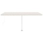 vidaXL Toldo de pie retráctil manual crema 500x350 cm vidaXL Toldo de pie retráctil manual crema 500x350 cm
