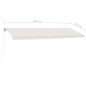 vidaXL Toldo de pie retráctil manual crema 500x350 cm vidaXL Toldo de pie retráctil manual crema 500x350 cm