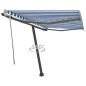 vidaXL Toldo de pie automático azul y blanco 300x250 cm vidaXL Toldo de pie automático azul y blanco 300x250 cm