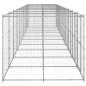 vidaXL Perrera de exterior de acero galvanizado 24,2 m²