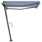 vidaXL Toldo de pie automático azul y blanco 300x250 cm vidaXL Toldo de pie automático azul y blanco 300x250 cm