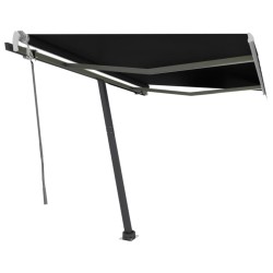 vidaXL Toldo manual retráctil con LED antracita 300x250 cm
