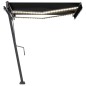 vidaXL Toldo manual retráctil con LED antracita 300x250 cm vidaXL Toldo manual retráctil con LED antracita 300x250 cm