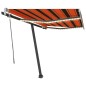 vidaXL Toldo retráctil manual con LED naranja y marrón 350x250 cm vidaXL Toldo retráctil manual con LED naranja y marrón 350x250 cm