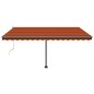 vidaXL Toldo de pie automático naranja y marrón 400x300 cm vidaXL Toldo de pie automático naranja y marrón 400x300 cm
