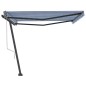 vidaXL Toldo de pie automático azul y blanco 400x300 cm vidaXL Toldo de pie automático azul y blanco 400x300 cm