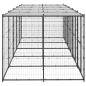 vidaXL Perrera de exterior de acero con techo 12,1 m²