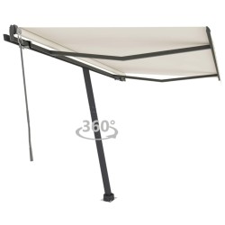 vidaXL Toldo de pie automático crema 350x250 cm