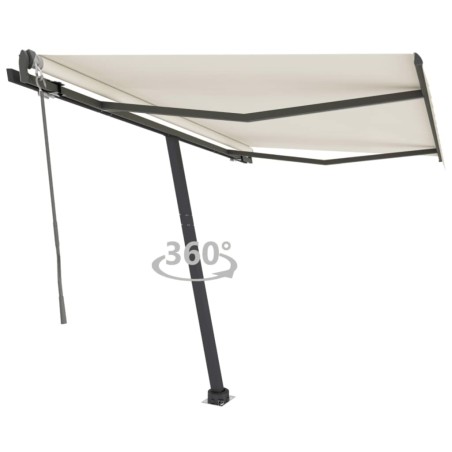 vidaXL Toldo de pie automático crema 350x250 cm