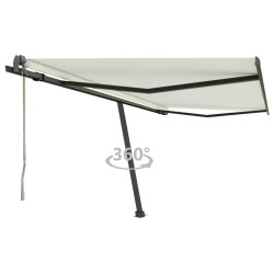vidaXL Toldo de pie automático crema 450x300 cm