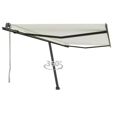 vidaXL Toldo de pie automático crema 450x300 cm