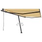 vidaXL Toldo de pie automático amarillo y blanco 400x350 cm vidaXL Toldo de pie automático amarillo y blanco 400x350 cm