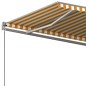 vidaXL Toldo de pie automático amarillo y blanco 400x350 cm vidaXL Toldo de pie automático amarillo y blanco 400x350 cm