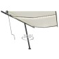 vidaXL Toldo automático con LED y sensor de viento crema 500x300 cm vidaXL Toldo automático con LED y sensor de viento crema 500x300 cm