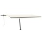 vidaXL Toldo automático con LED y sensor de viento crema 500x300 cm vidaXL Toldo automático con LED y sensor de viento crema 500x300 cm