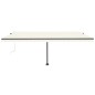 vidaXL Toldo automático con LED y sensor de viento crema 500x300 cm vidaXL Toldo automático con LED y sensor de viento crema 500x300 cm