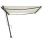 vidaXL Toldo automático con LED y sensor de viento crema 500x300 cm vidaXL Toldo automático con LED y sensor de viento crema 500x300 cm