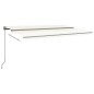 vidaXL Toldo automático con LED y sensor de viento crema 500x300 cm vidaXL Toldo automático con LED y sensor de viento crema 500x300 cm