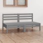 vidaXL Sofá de jardín 2 plazas madera maciza pino gris vidaXL Sofá de jardín 2 plazas madera maciza pino gris