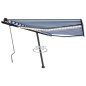 vidaXL Toldo manual retráctil con LED azul y blanco 400x350 cm vidaXL Toldo manual retráctil con LED azul y blanco 400x350 cm