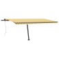 vidaXL Toldo de pie automático amarillo y blanco 500x350 cm vidaXL Toldo de pie automático amarillo y blanco 500x350 cm
