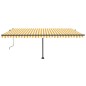 vidaXL Toldo de pie automático amarillo y blanco 500x350 cm vidaXL Toldo de pie automático amarillo y blanco 500x350 cm