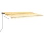 vidaXL Toldo de pie automático amarillo y blanco 500x350 cm vidaXL Toldo de pie automático amarillo y blanco 500x350 cm