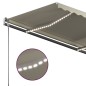 vidaXL Toldo manual retráctil con LED color crema 450x350 cm