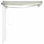 vidaXL Toldo automático LED sensor de viento crema 3,5x2,5 m vidaXL Toldo automático LED sensor de viento crema 3,5x2,5 m