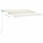 vidaXL Toldo automático LED sensor de viento crema 3,5x2,5 m vidaXL Toldo automático LED sensor de viento crema 3,5x2,5 m
