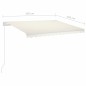 vidaXL Toldo automático LED sensor de viento crema 3,5x2,5 m vidaXL Toldo automático LED sensor de viento crema 3,5x2,5 m