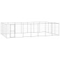 vidaXL Perrera de exterior de acero galvanizado 33,88 m²