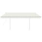 vidaXL Toldo automático con LED sensor de viento crema 4,5x3 m vidaXL Toldo automático con LED sensor de viento crema 4,5x3 m